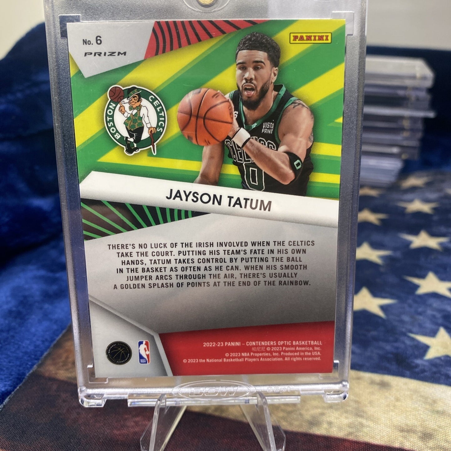 2022-23 Panini Contenders Optic - Optic Illusion #6 Jayson Tatum Silver prizm