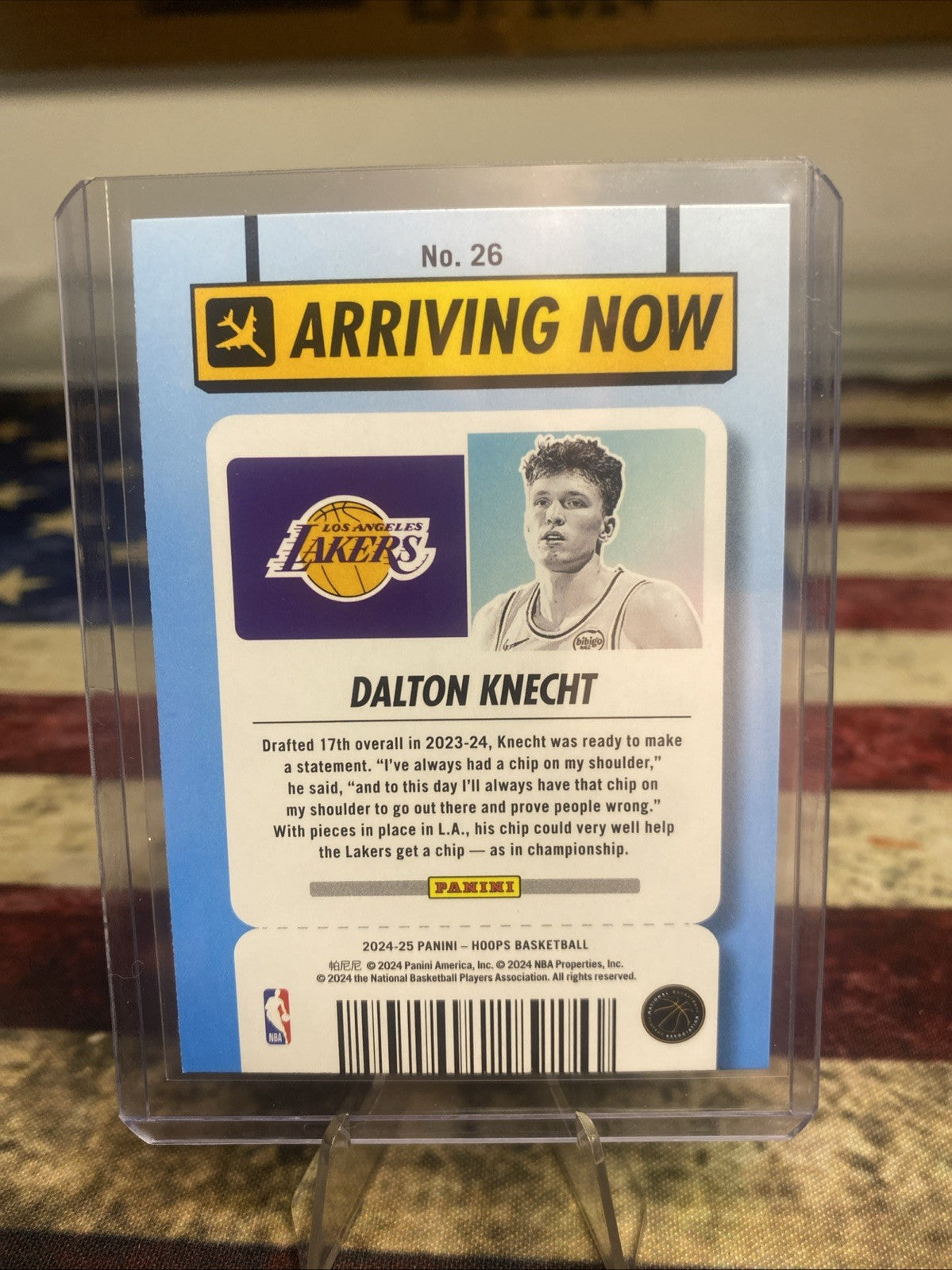 2024-25 Panini NBA Hoops Dalton Knecht Arriving Now Basketball Rookie Card