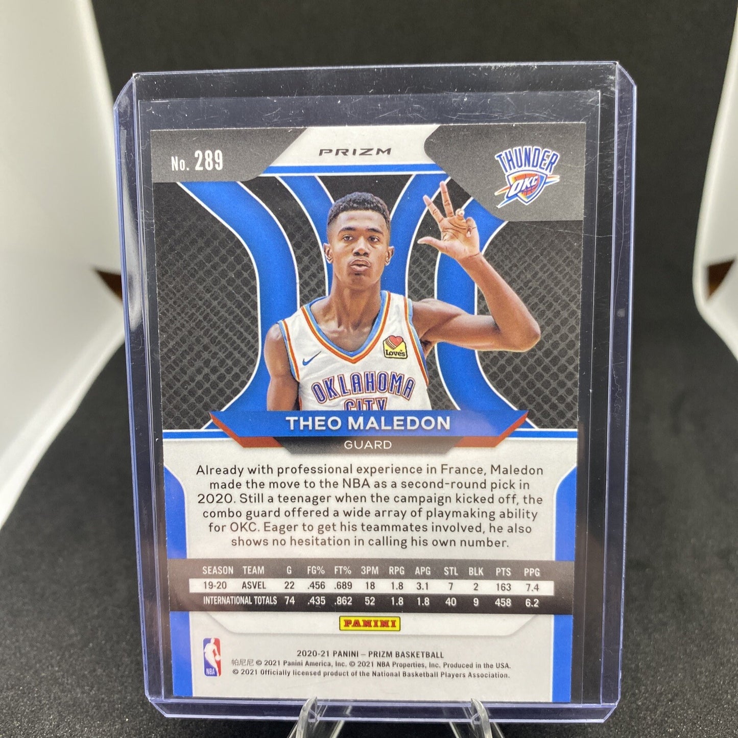 GEM - THEO MALEDON 2020-21 PANINI PRIZM SILVER ROOKIE THUNDERS RC Q1848 SP MINT