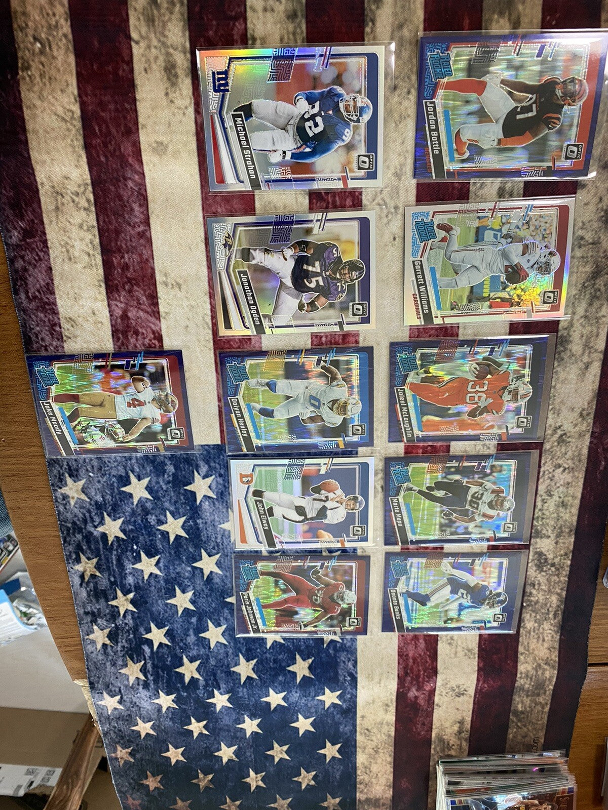 11 X Optic NFL Prizm Rated rookie purple Shock, Prizm Silver Card lot, SP, HOF