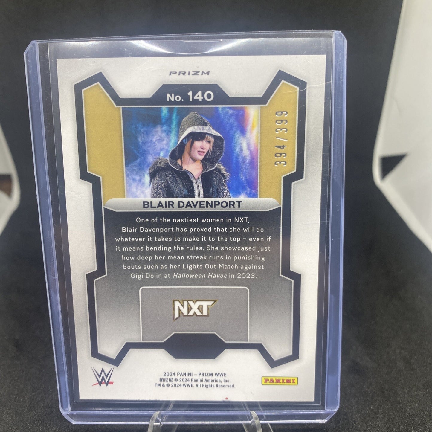 Blair Davenport #140 2024 Prizm WWE Red Pulsar Prizm /399