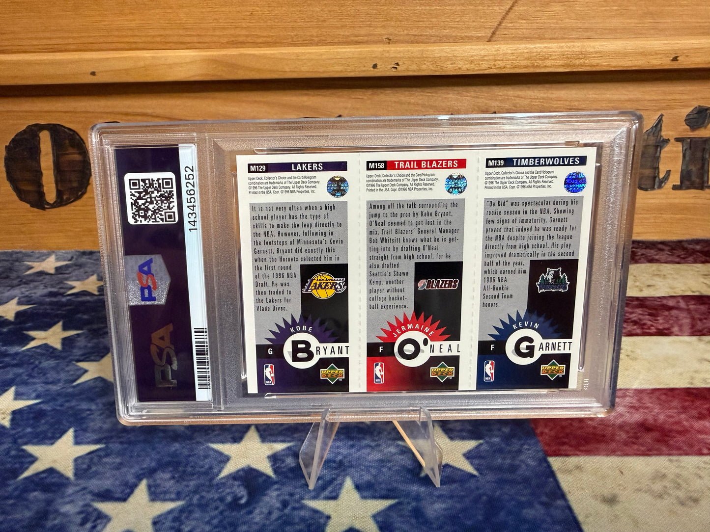 1996 Collector's Choice ROOKIE KOBE BRYANT Kevin Garnett Jermaine O'Neal RC #363 PSA 7