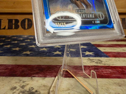 2024-25 Topps Chrome Victor Wembanyama BLUE LAVA Refractor /75 #193 Spurs