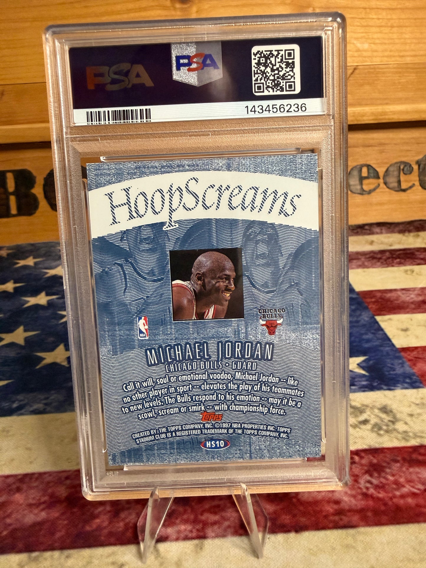1997-98 Hoop Screams Michael Jordan #HS10 PSA 8 NM-MT Bulls