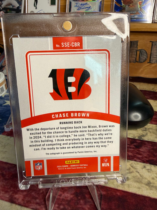 2024 Panini Donruss Chase Brown Signature Series Autograph #SSE-CBR Bengals
