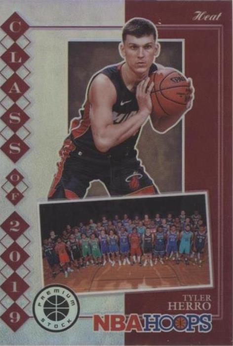 2019-20 Panini NBA Hoops Premium Stock - Class of 2019 Holo #12 Tyler Herro (RC)