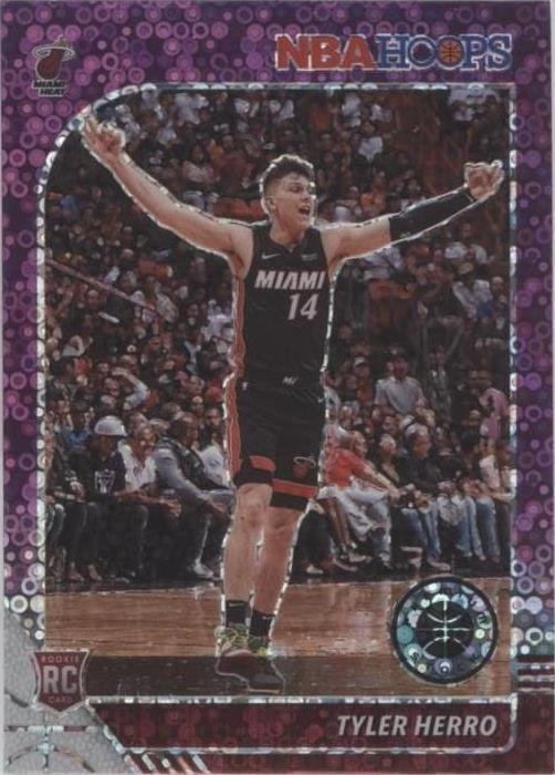 2019-20 Panini NBA Hoops Premium Stock - Purple Disco Prizm #210 Tyler Herro...