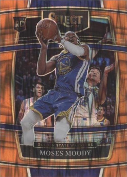 2021-22 Panini Select - Concourse Orange Flash Prizm #62 Moses Moody (RC)
