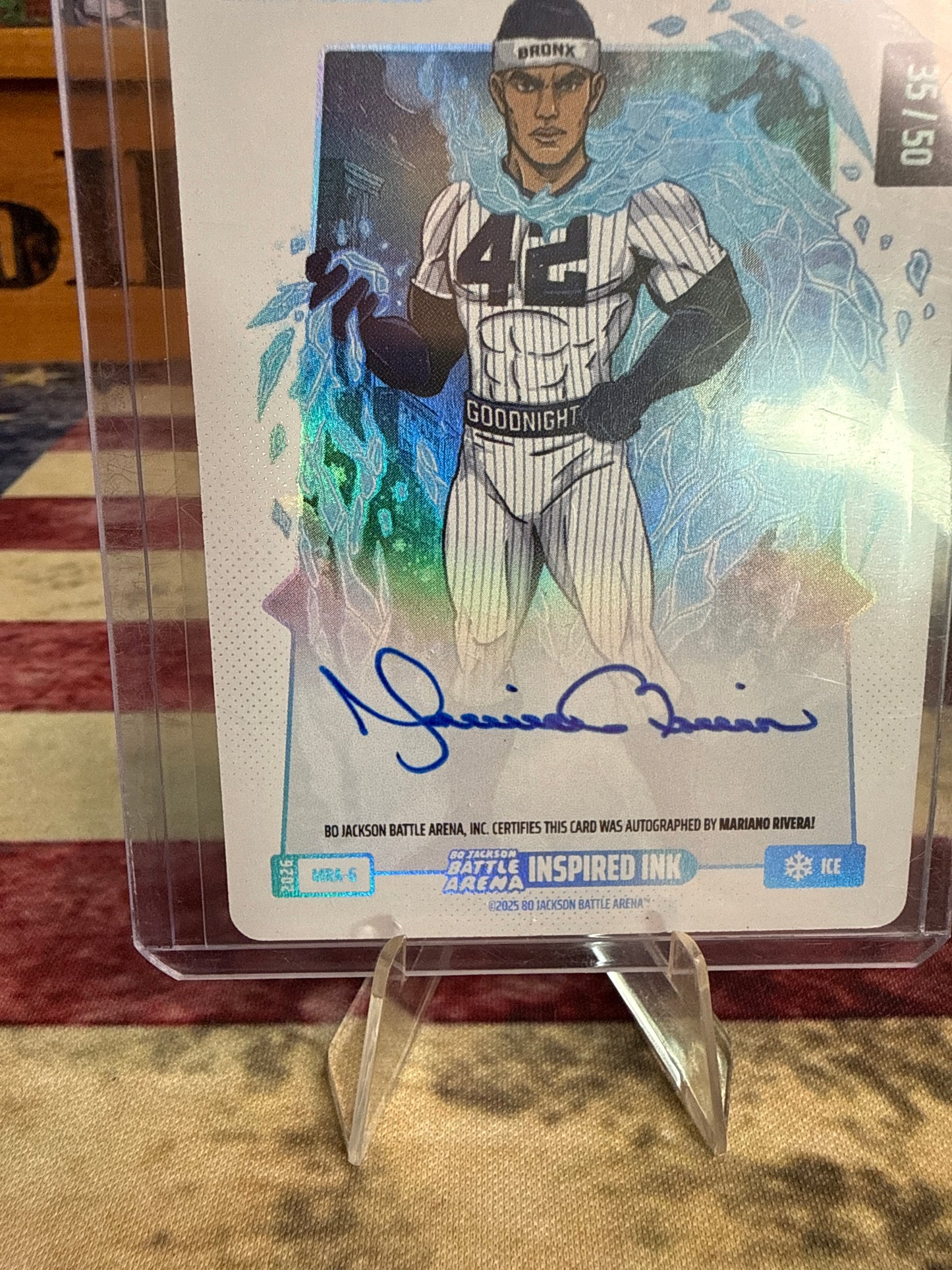 2026 Bo Jackson Battle Arena Mariano Rivera "Unanimous Sandman" Inspired Ink Ice Auto /50 #MRA-6