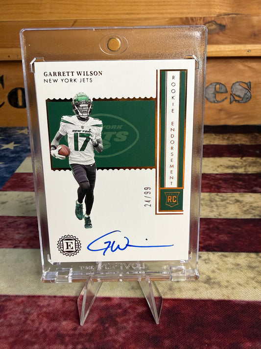 2022 Panini Encased Garrett Wilson Rookie Endorsement Autograph /99 Jets RC