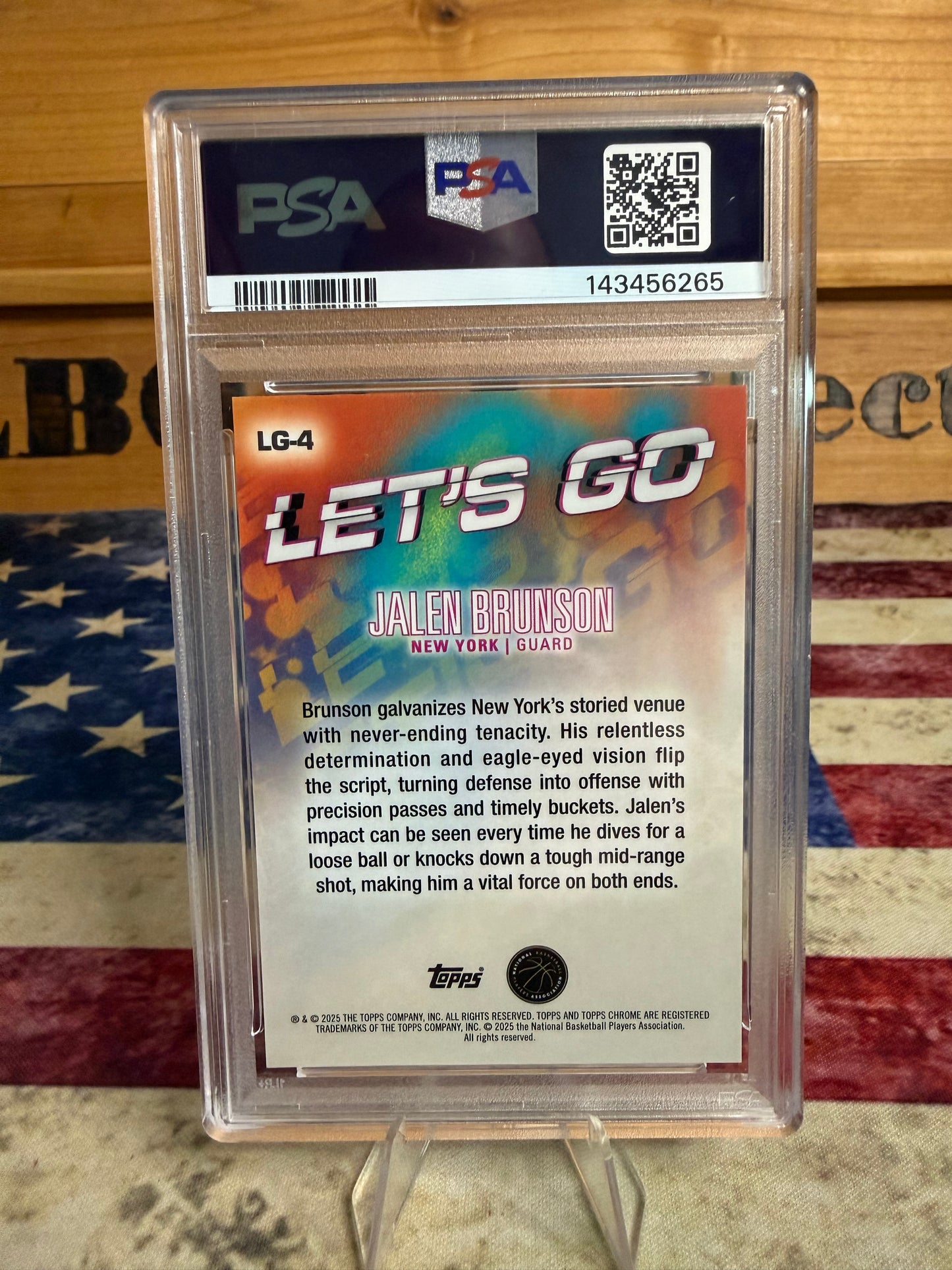 2024-25 Topps Chrome Jalen Brunson LET'S GO! Case Hit SSP #LG-4 PSA 9 Knicks