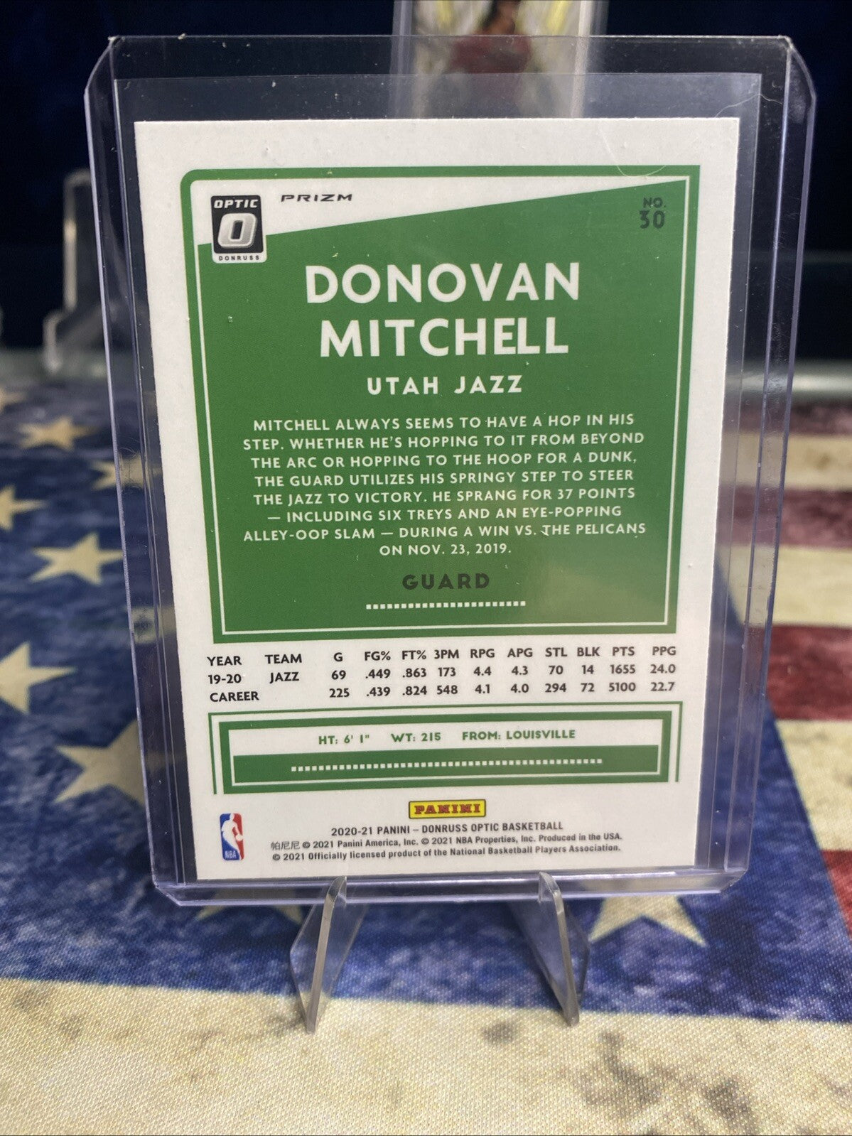 2020-21 Panini Donruss Optic - Purple Prizm #30 Donovan Mitchell