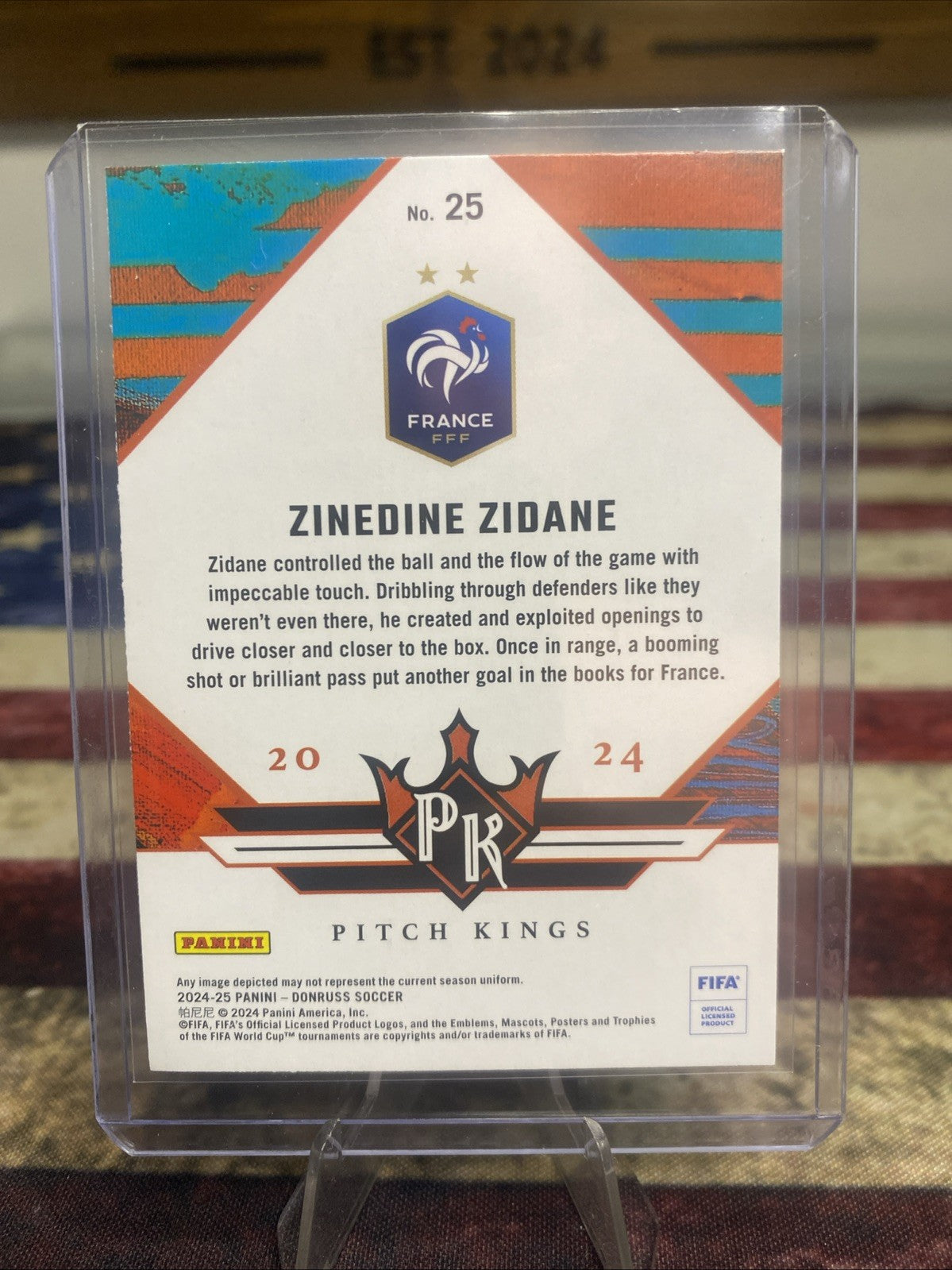 2024-25 Panini Soccer Donruss Zinedine Zidane Pitch Kings Bronze #25 France
