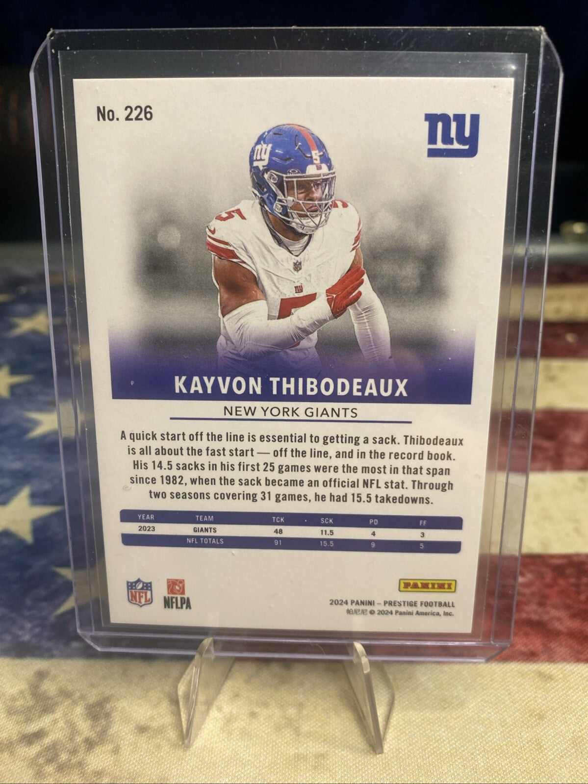 2024 Panini Prestige - Xtra Points Orange #226 Kayvon Thibadeaux 50/50 Bookend