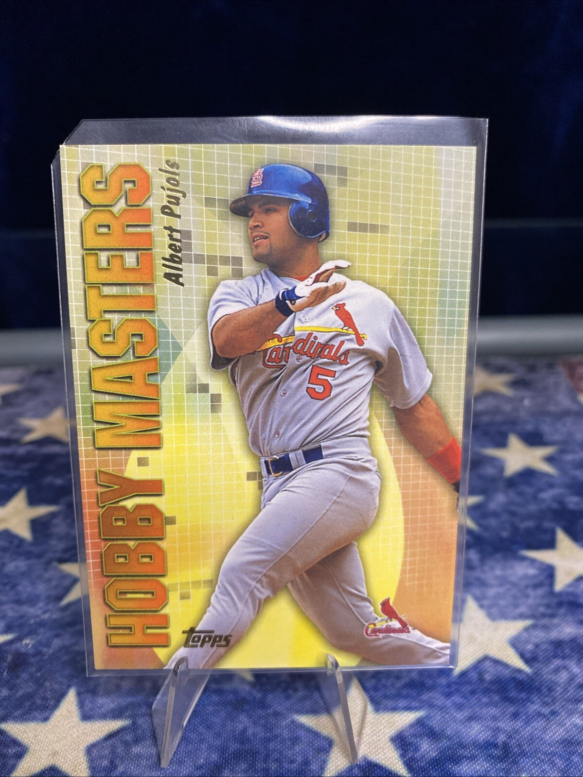 RARE-Reduced! ALBERT PUJOLS 2001 Topps 'Hobby Masters' Insert Rookie Thick Stock