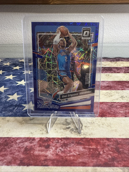 2023-24 Panini Donruss Optic - Shai Gilgeous-Alexander #104 Blue Velocity Prizm
