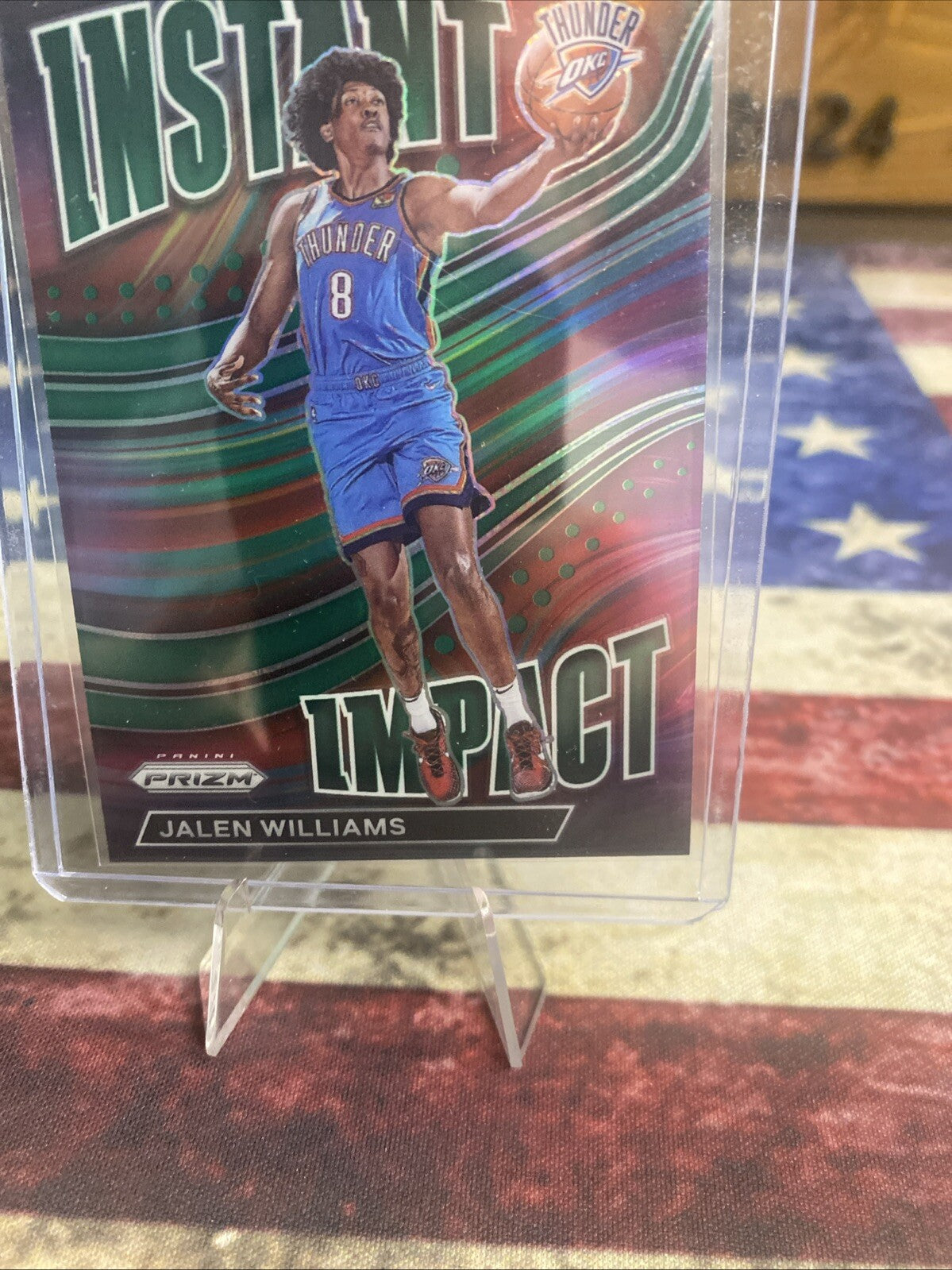 2022-23 Prizm Jalen Williams Rookie Green Prizm Instant Impact RC NBA OKC #11