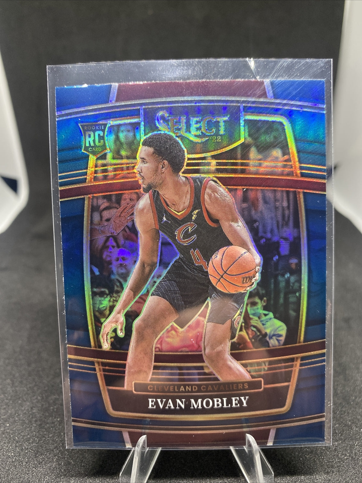 2021-22 Panini Select Evan Mobley Blue Retail Silver Prizm Concourse Rookie #5