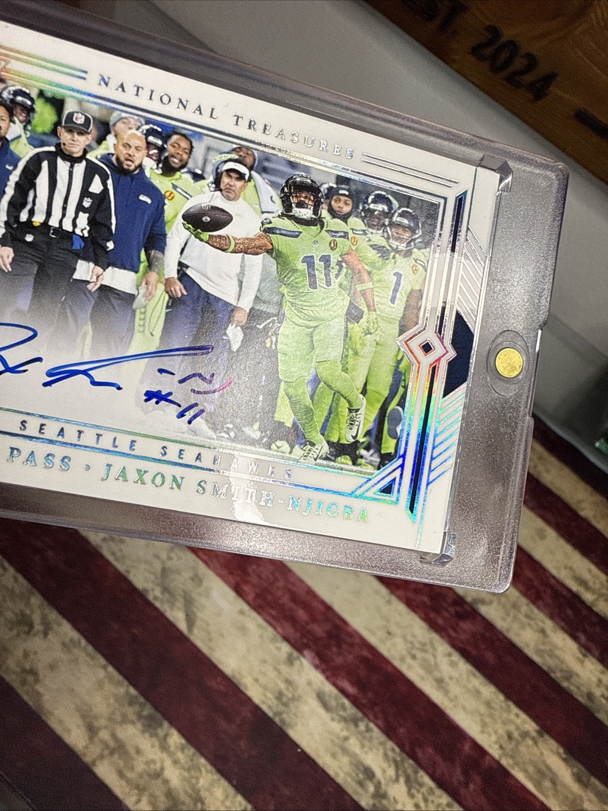2023 National Treasures JAXON SMITH-NJIGBA ROOKIE Auto /10 RC SSP SUPER BOWL
