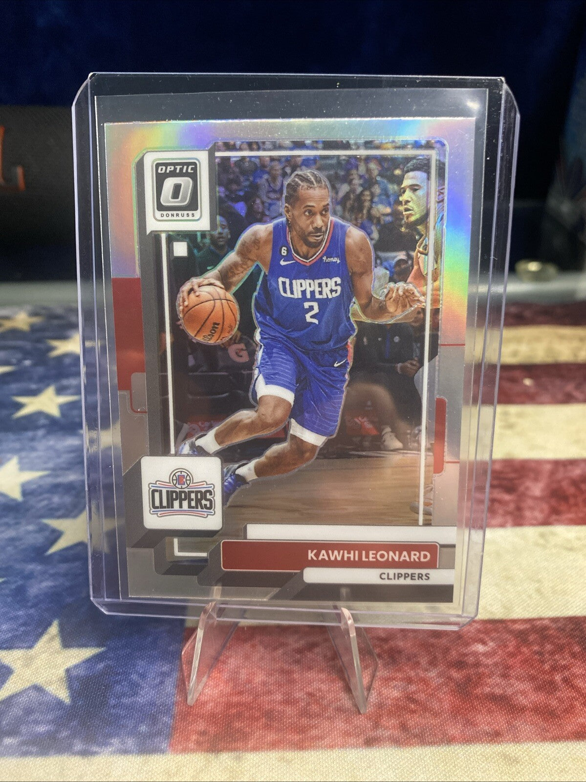 KAWHI LEONARD 2022-23 DONRUSS OPTIC SILVER HOLO PRIZM #118