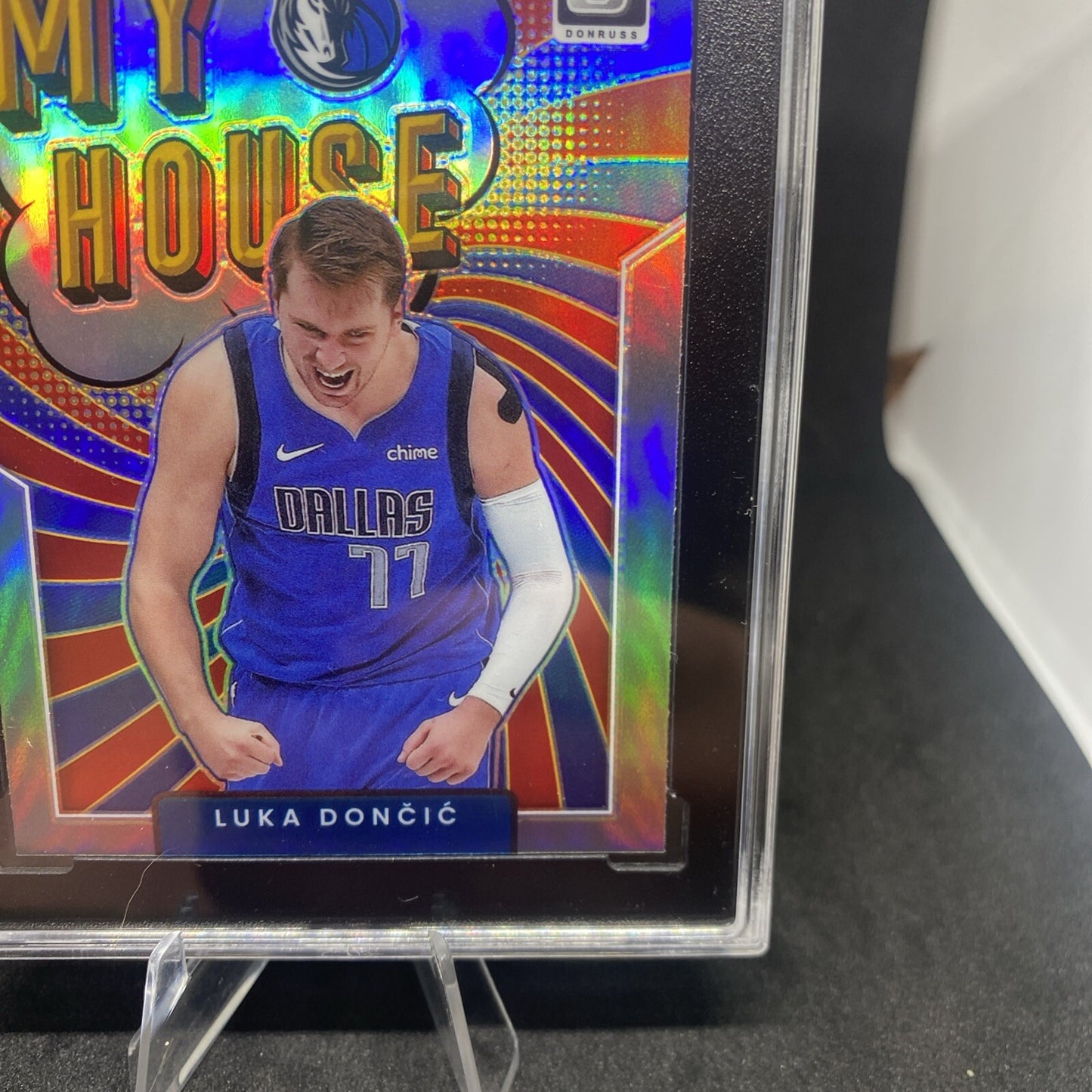 2021-22 Donruss Optic Holo Prizm My House #1 Luka Doncic Mavericks SGC 9.5 Mint