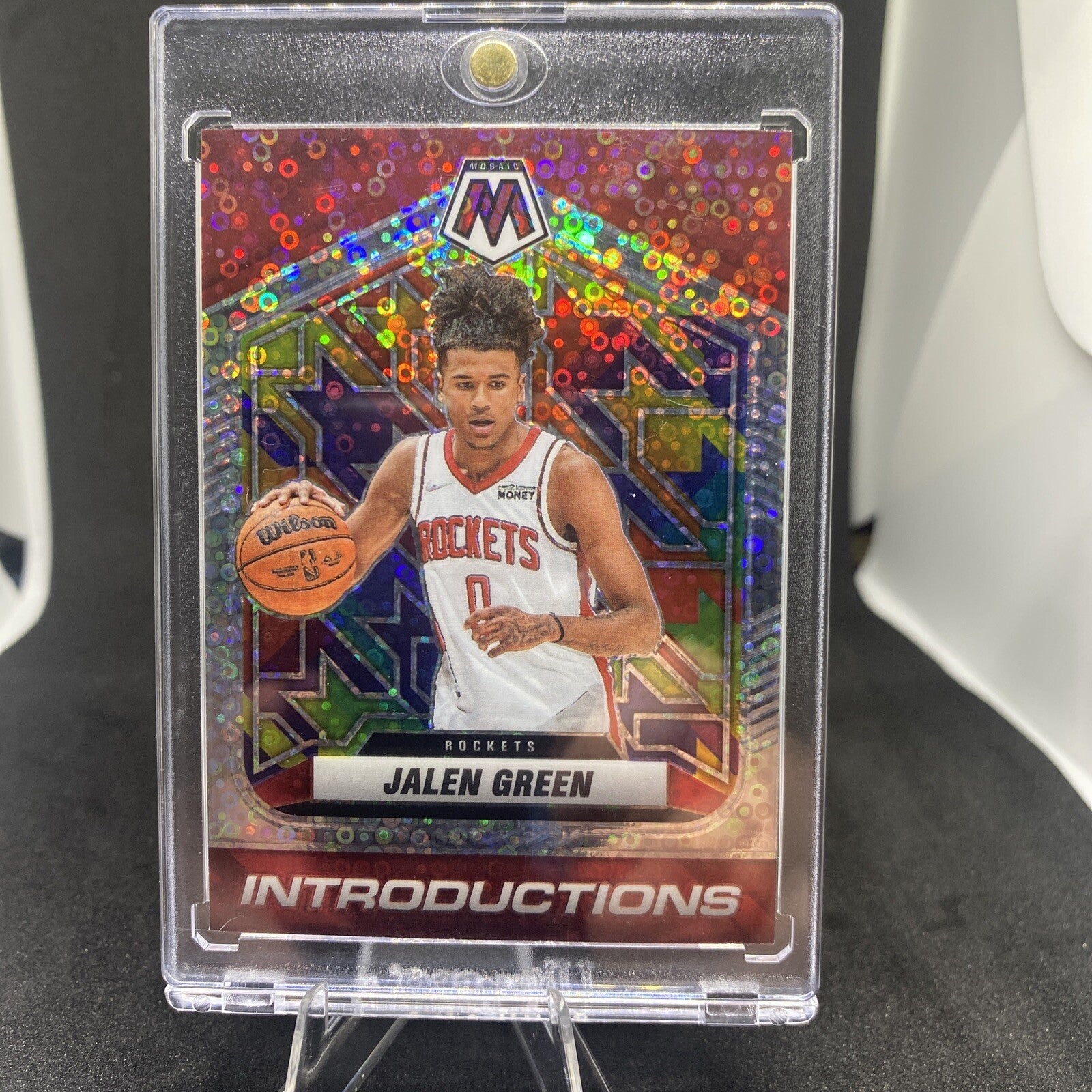 GEM - Jalen Green Rookie 2021-22 Mosaic Fast Break Silver Red Disco Color Match