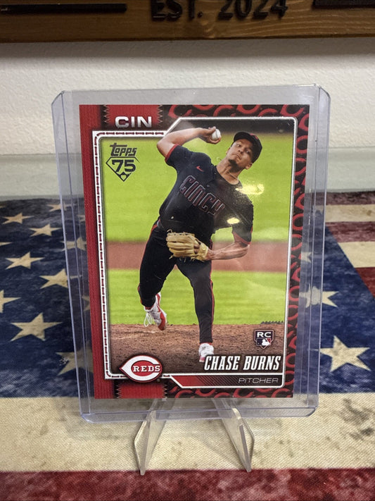 2026 Topps Series 1 Chase Burns Team Logo Variation RC Cincinnati Reds SP