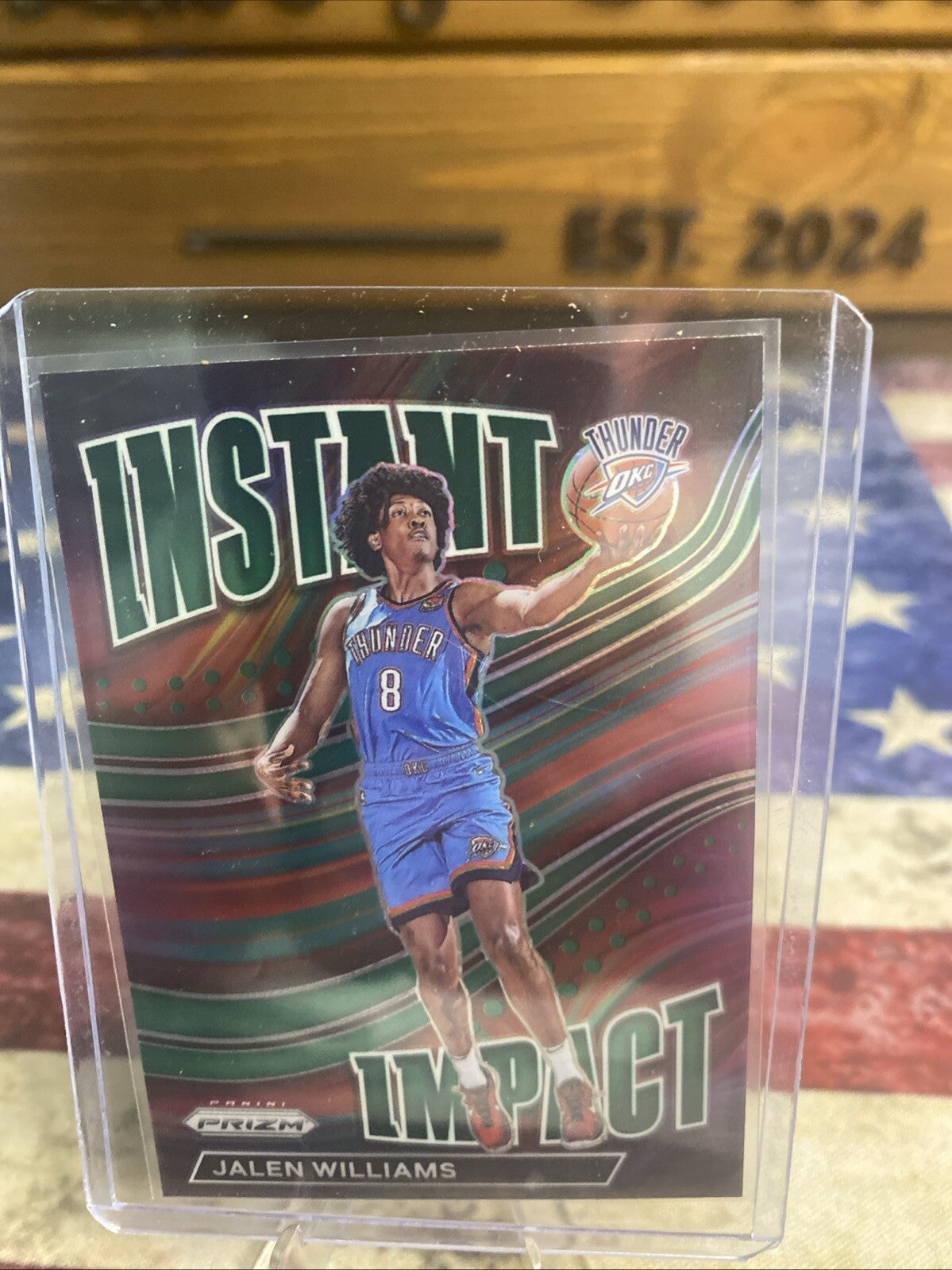 2022-23 Prizm Jalen Williams Rookie Green Prizm Instant Impact RC NBA OKC #11