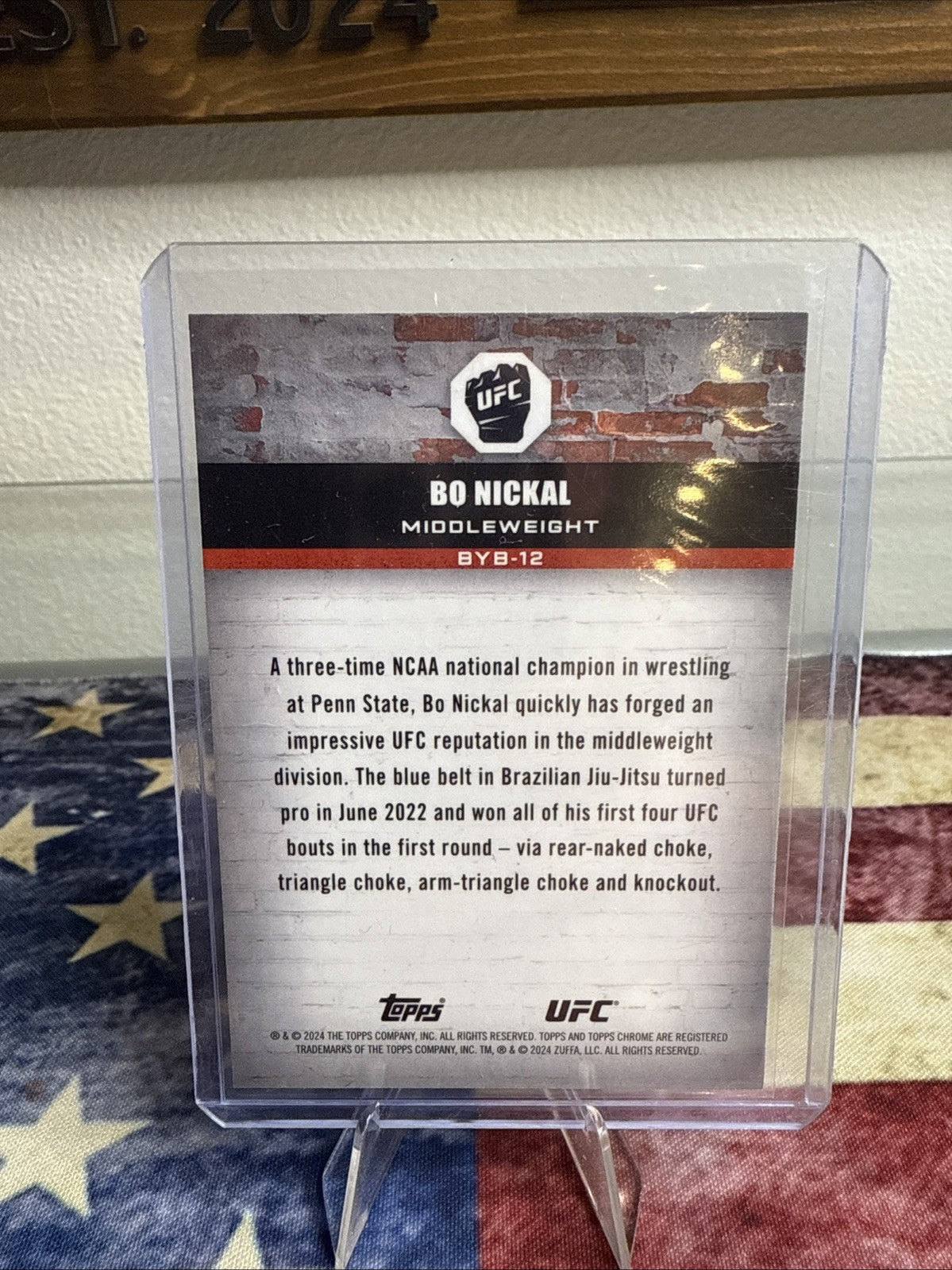 2024 Topps Chrome UFC - Brick by Brick Bo Nickal #BYB-12