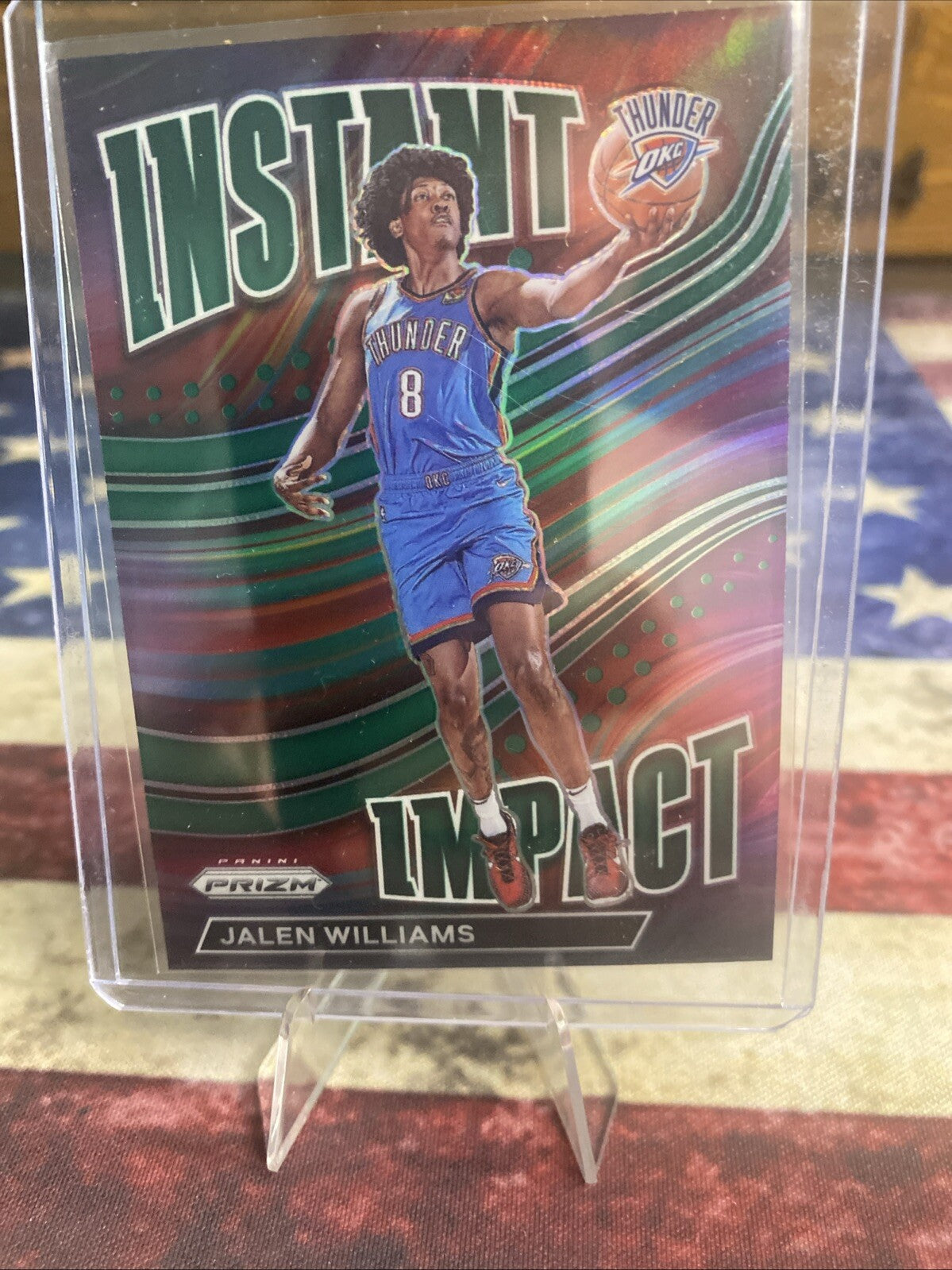2022-23 Prizm Jalen Williams Rookie Green Prizm Instant Impact RC NBA OKC #11