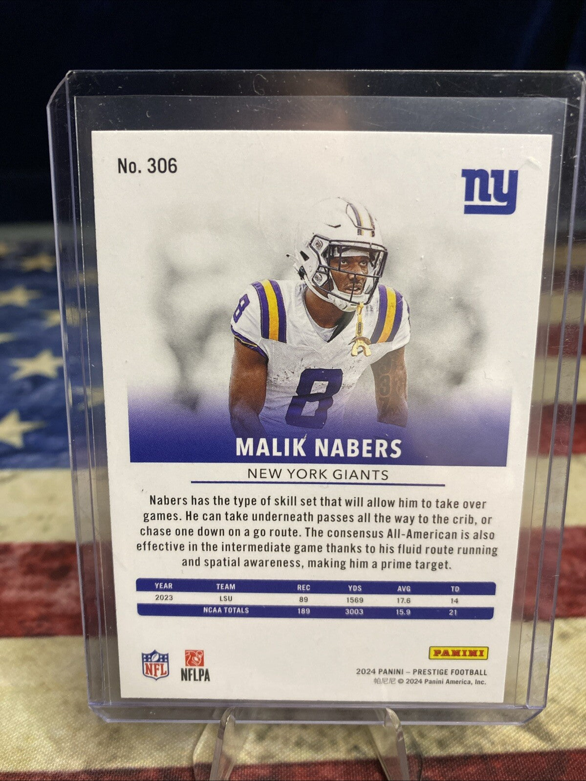 2024 Panini Prestige - Rookies #306 Malik Nabers (RC)
