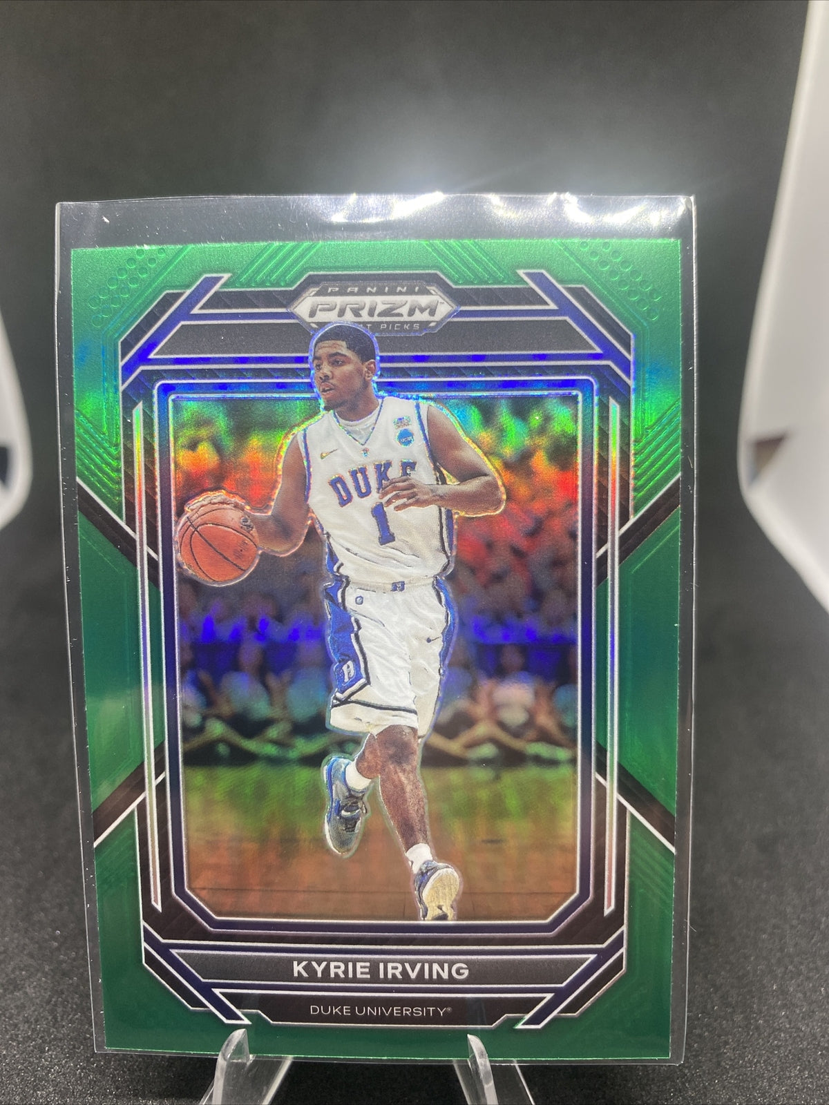 2023-24 Prizm Draft Picks Green Wave Prizm #72 Kyrie Irving Duke U SP