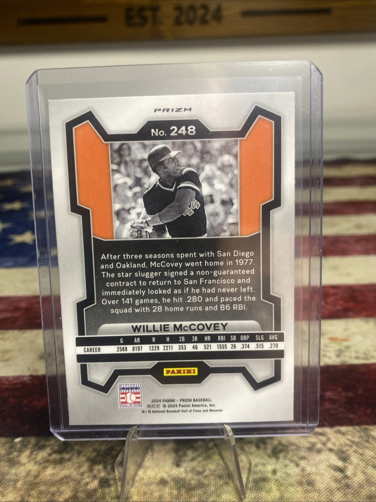 2024 Panini Prizm Silver Holo Prizm #248 Willie McCovey, San Francisco Giants