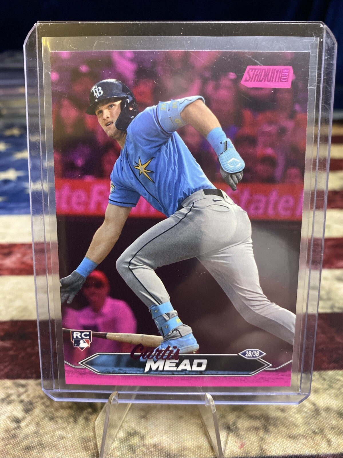 2024 Topps Stadium Club - Pink Foil #271 Curtis Mead (RC)