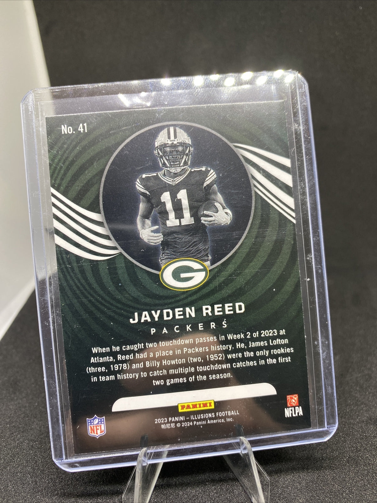 GEM 2023 Panini Illusions RC Jayden Reed Green/Emerald #41 Green Bay Packers