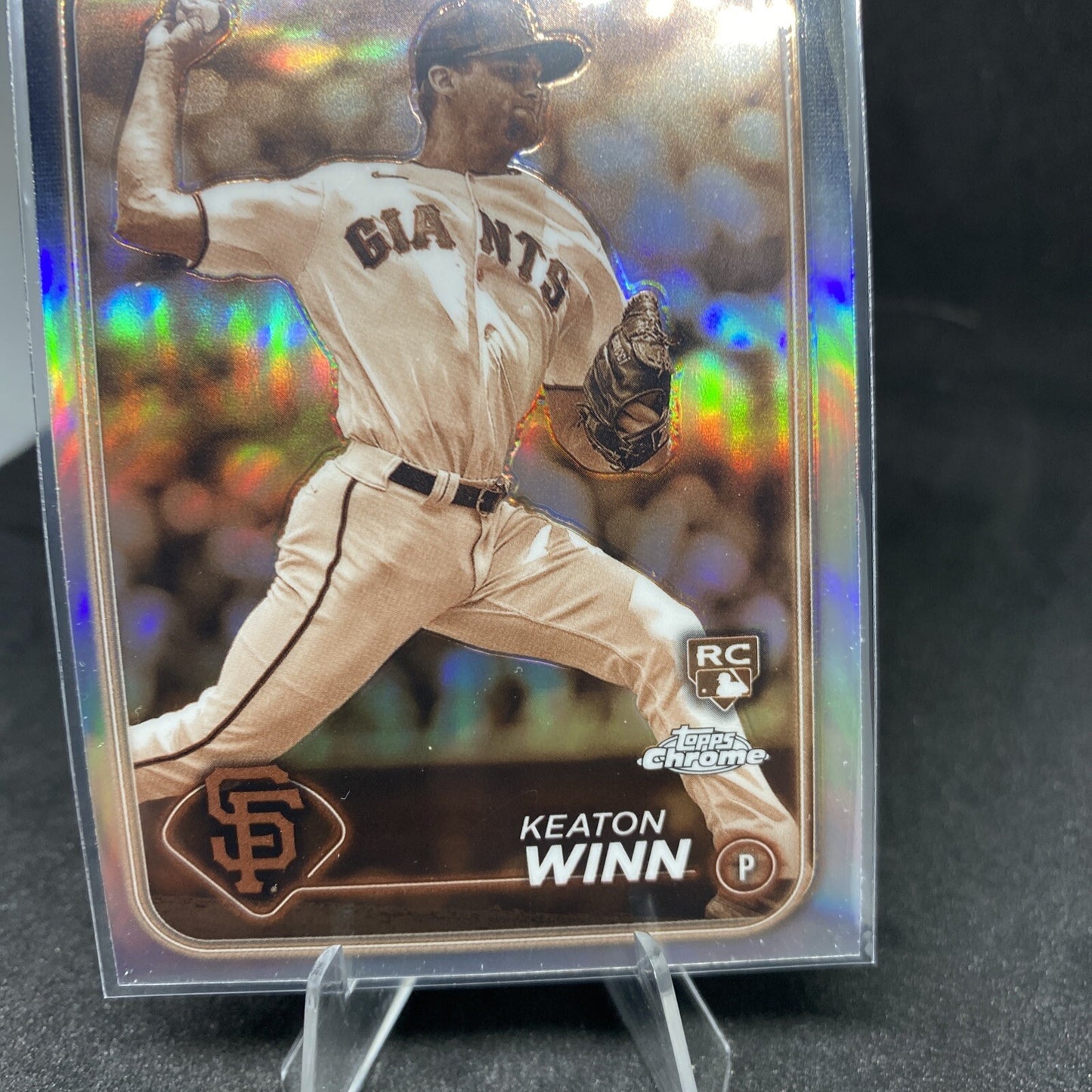 2024 Topps Chrome Keaton Winn #208 Sepia Refractor RC Giants