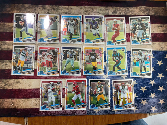 16 X NFL Optic Rated Rookie Cards. Future stars, 