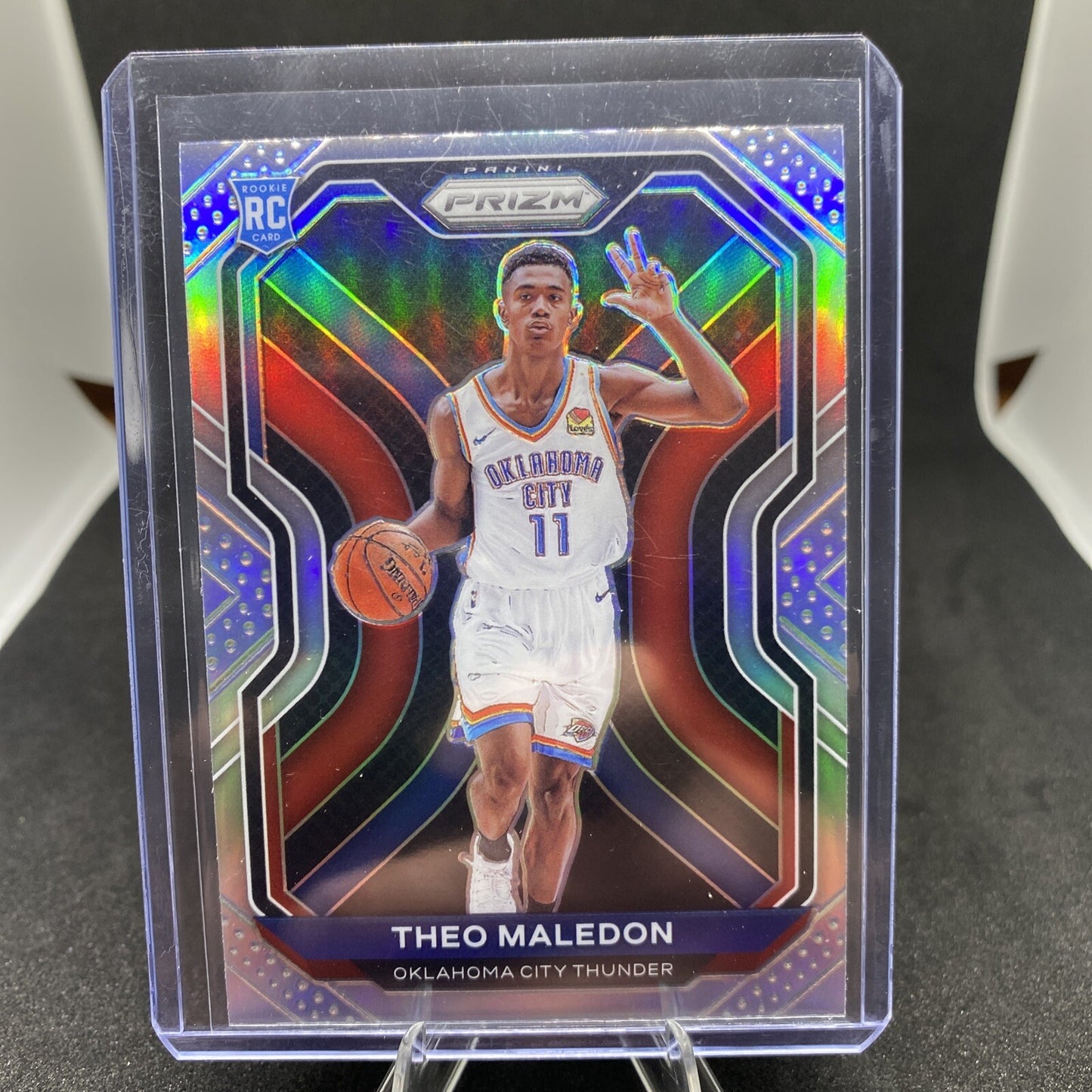 GEM - THEO MALEDON 2020-21 PANINI PRIZM SILVER ROOKIE THUNDERS RC Q1848 SP MINT