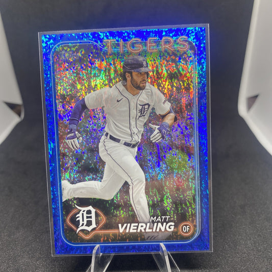 2024 Topps Blue Foil #375 Matt Vierling /999 - Detroit Tigers SP