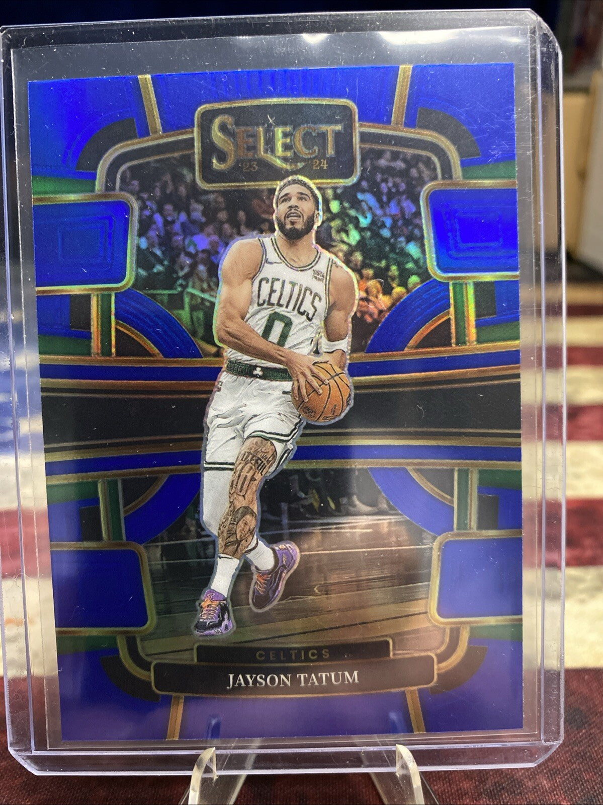 2023-24 Panini Select - Concourse Blue Prizm #45 Jayson Tatum