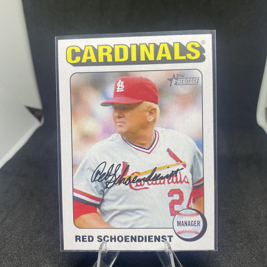 2024 Topps Heritage Red Schoendienst #149 White Border St. Louis Cardinals