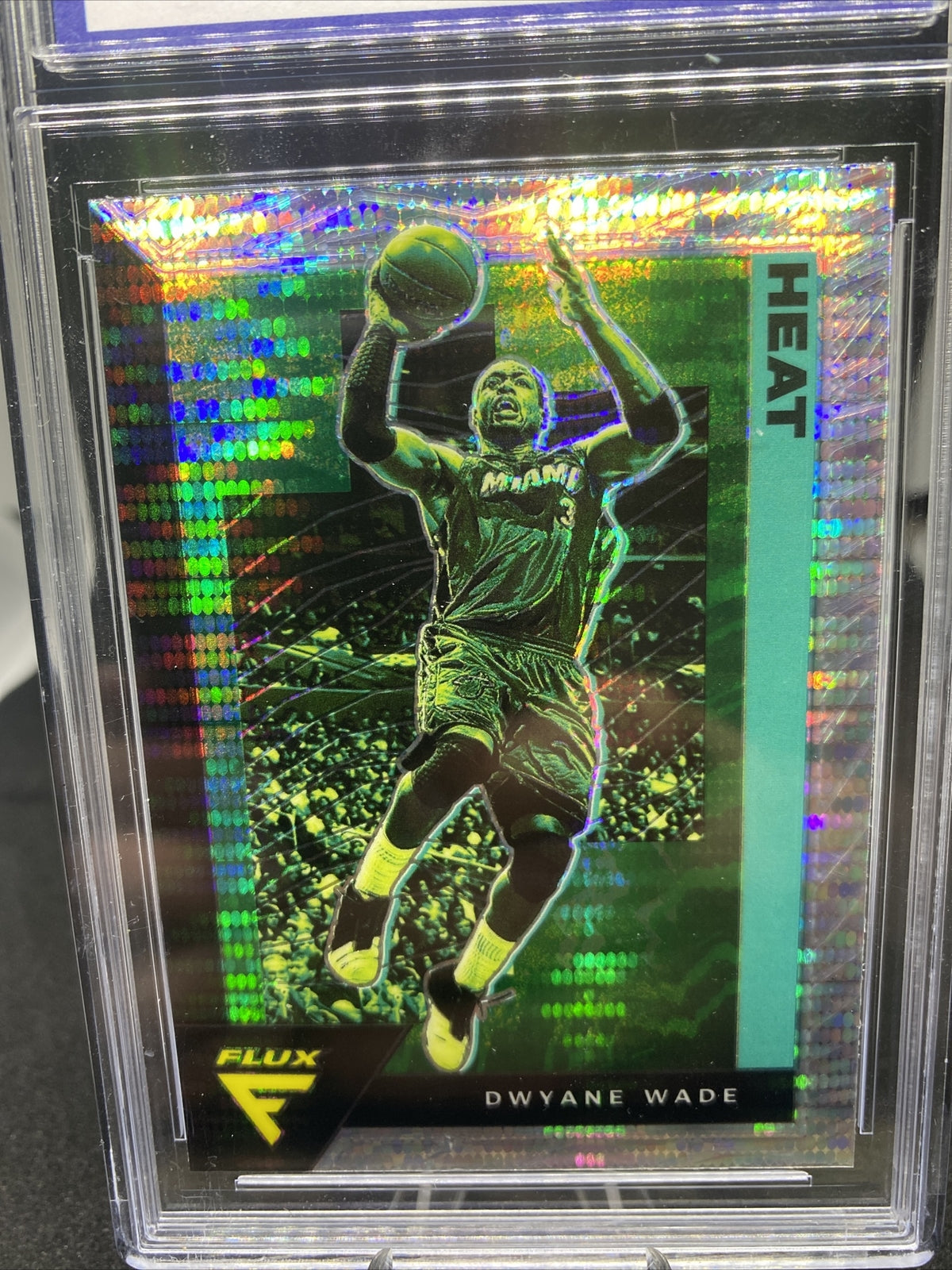 Dwyane Wade 2020-21 Panini Flux #190 Silver Pulsar Miami Heat - CCG 10 GEM MINT