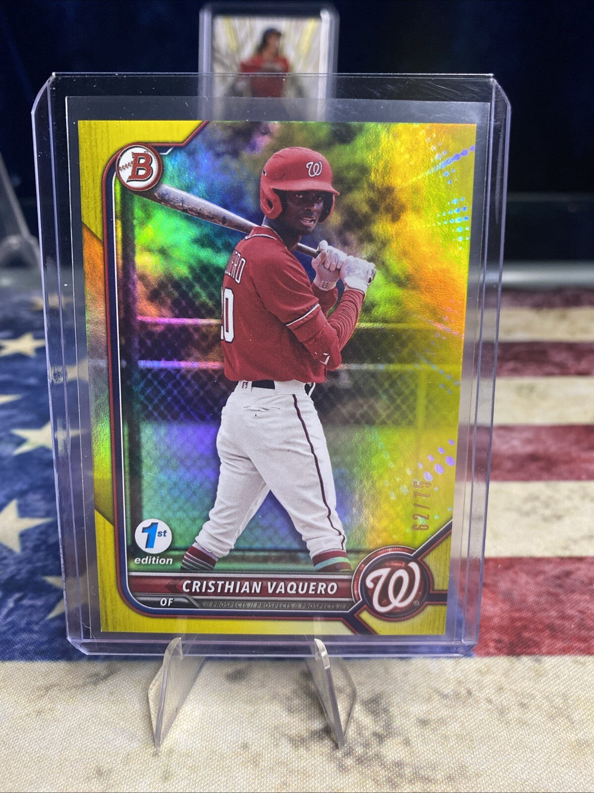 2022 Bowman Draft 1st Edition #BD-64 Cristhian Vaquero Yellow #/75