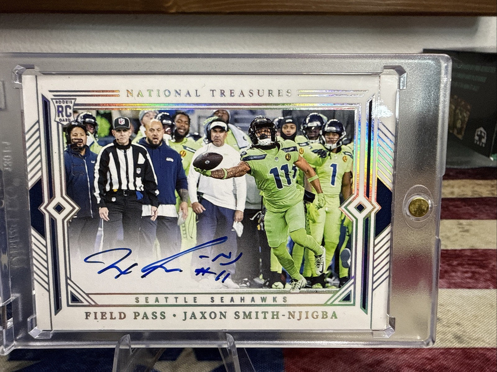 2023 National Treasures JAXON SMITH-NJIGBA ROOKIE Auto /10 RC SSP SUPER BOWL