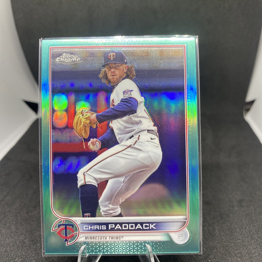 2022 Topps Chrome Update Chris Paddack  Aqua Refractor #'d /250 USC130 Twins