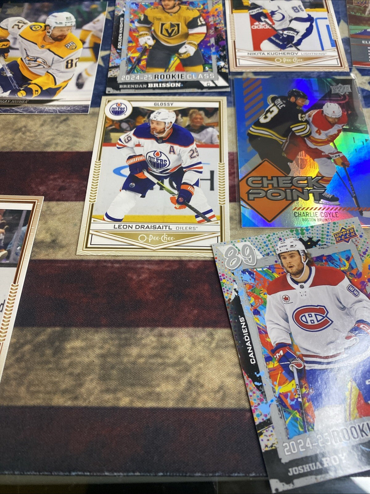 16 NHL Card Lot 2024-25 Upper Deck Series 1 Speckle, Dazzlers, Canadiens, Rookie