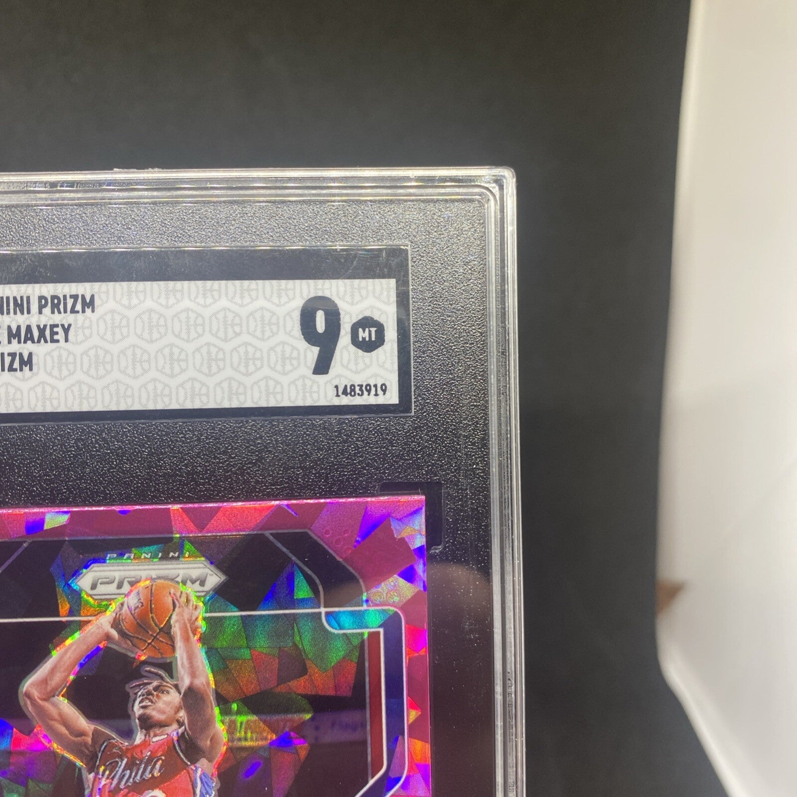 2021-22 Panini Prizm - Pink Ice Prizm #28 Tyrese Maxey SGC 9