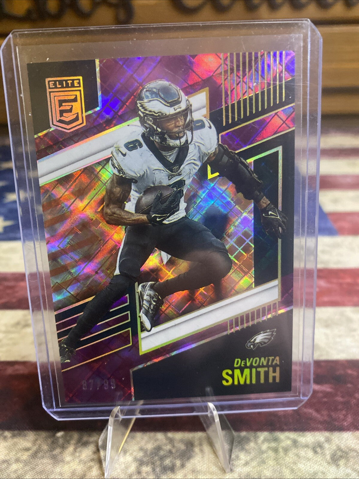 2022 Panini Donruss Elite - Purple #10 Devonta Smith /99