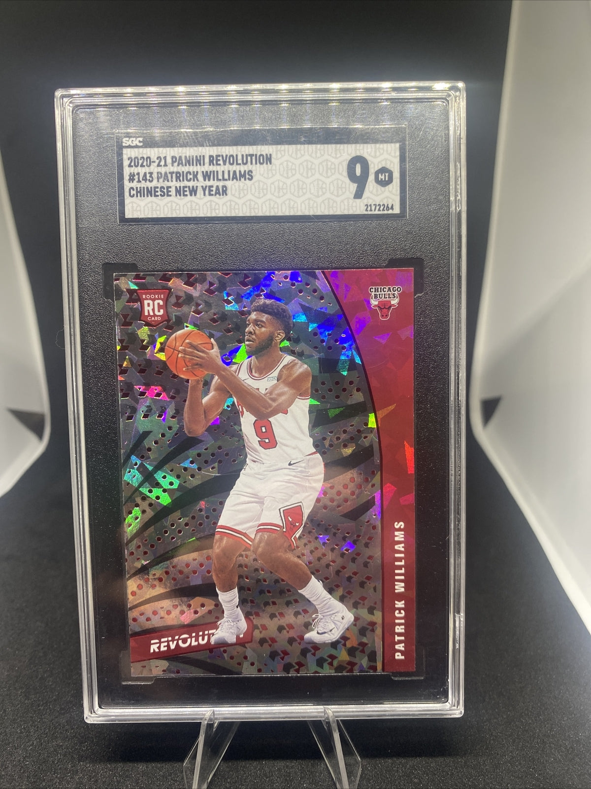 2020-21 Panini Revolution Chinese New Year #143 Patrick Williams RC SGC 9 Bulls