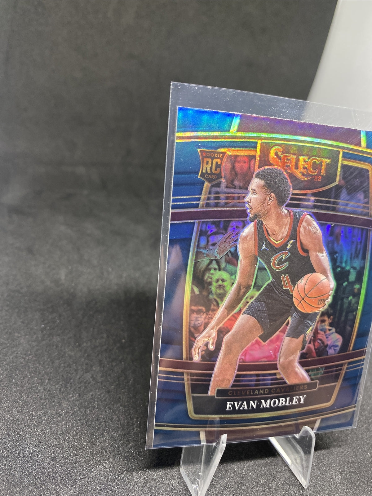 2021-22 Panini Select Evan Mobley Blue Retail Silver Prizm Concourse Rookie #5
